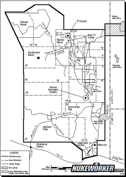 Nevada Test Site Map
Keywords: Nevada Test Site, Mercury, Nye County, Nevada NTS