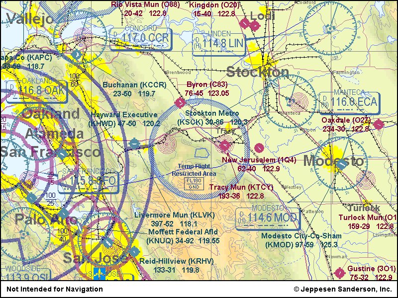 Livermore Site 300 Map
Livermore Site 300 - 9 miles E of Livermore, CA.

FAA has issued a NOTAM (FDC 1/1980) prohibiting all General Aviation flights within a 10 nautical mile radius and below 18,000 feet of numerous nuclear sites throughout the United States.
Keywords: Livermore Site 300
