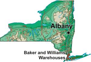 Baker and Williams Warehouses Map
