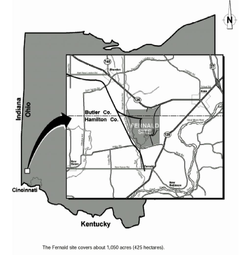 Fermald Map
Keywords: Fernald Closure Project Fernald Green Salt Plant, Feed Materials Production Center, Fernald, Ohio (FEMP)