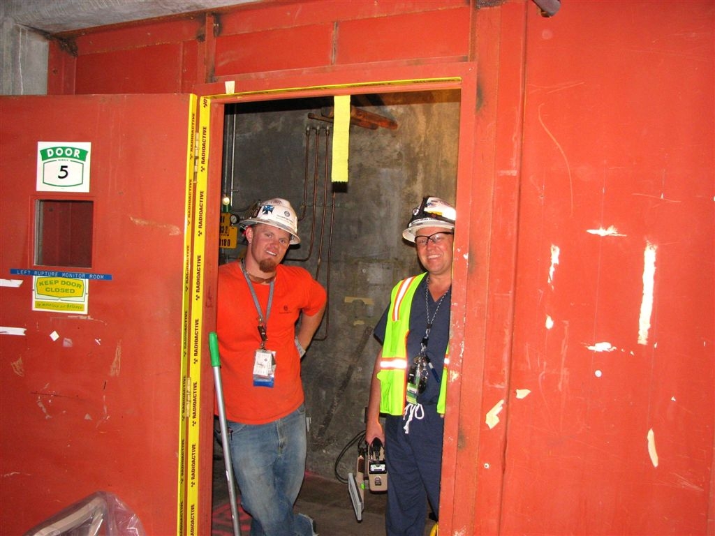 Jeff Powell and Brandon Bell
Taken back in 'o8 at the entrance to room 5, -16' of 105N.
