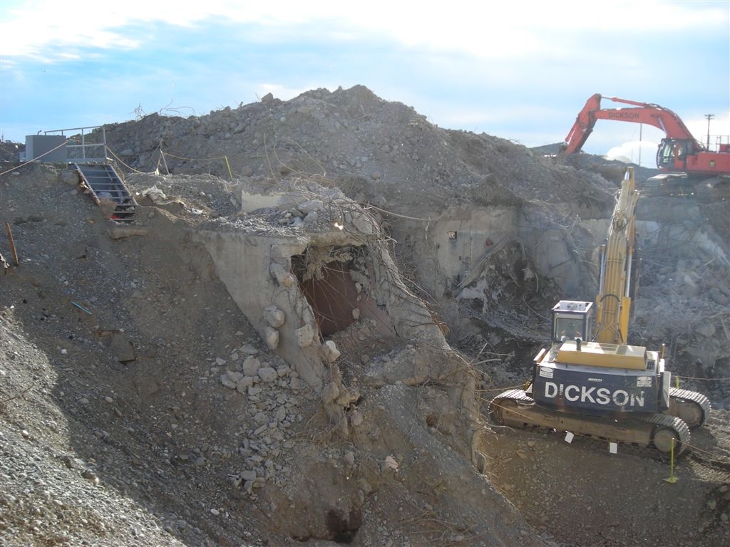 Another old tunnel exposed during demo.
