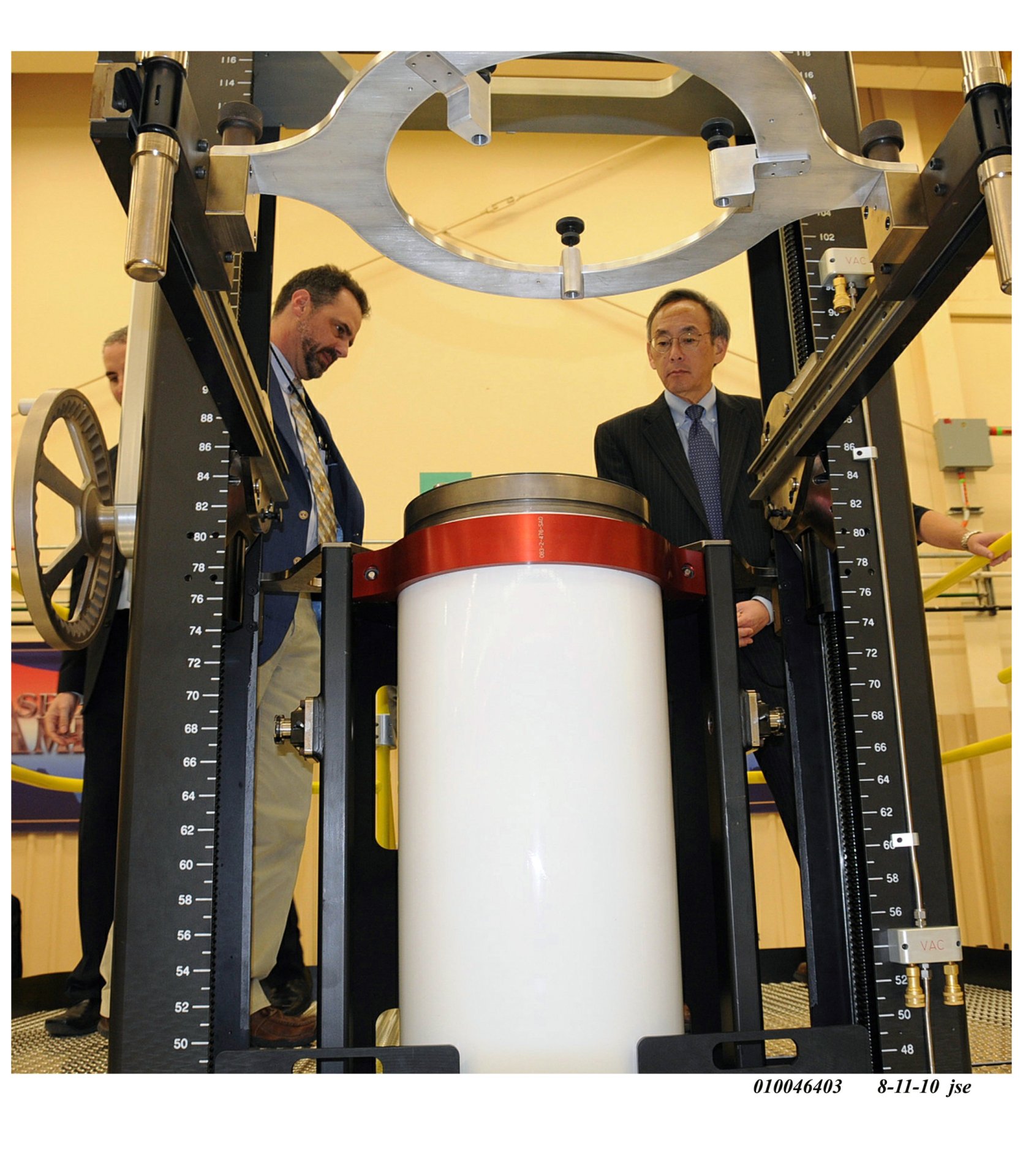 Click to view full size image
==============
Pantex Plant manager Steve Erhart briefs Secretary Chu on special tools developed for NNSA's life extension and dismantlement programs during a visit to NNSA's Pantex Plant. (Aug. 11, 2010) (4927270537)
Keywords: Pantex Pantex Plant manager Steve Erhart briefs Secretary Chu on special tools developed for NNSA's life extension and dismantlement programs during a visit to NNSA's Pantex Plant. (Aug. 11, 2010) (4927270537)
Keywords: Pantex