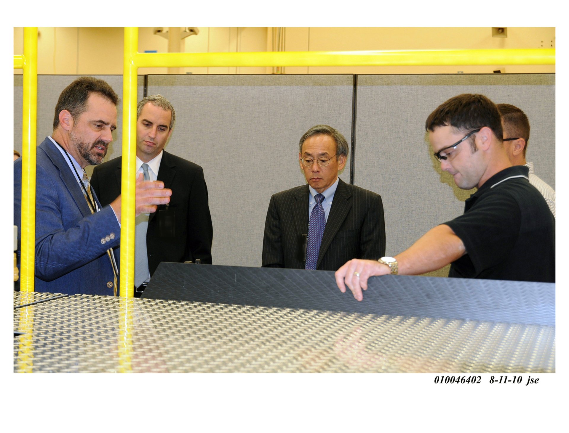 Click to view full size image
==============
Pantex Plant manager Steve Erhart briefs Secretary Chu on special tools developed for NNSA's life extension and dismantlement programs during a visit to NNSA's Pantex Plant. (Aug. 11, 2010) (4927867214)
Keywords: Pantex Pantex Plant manager Steve Erhart briefs Secretary Chu on special tools developed for NNSA's life extension and dismantlement programs during a visit to NNSA's Pantex Plant. (Aug. 11, 2010) (4927867214)
Keywords: Pantex