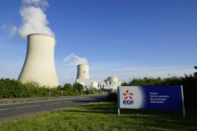 Civaux entrance with EDF sign and tower